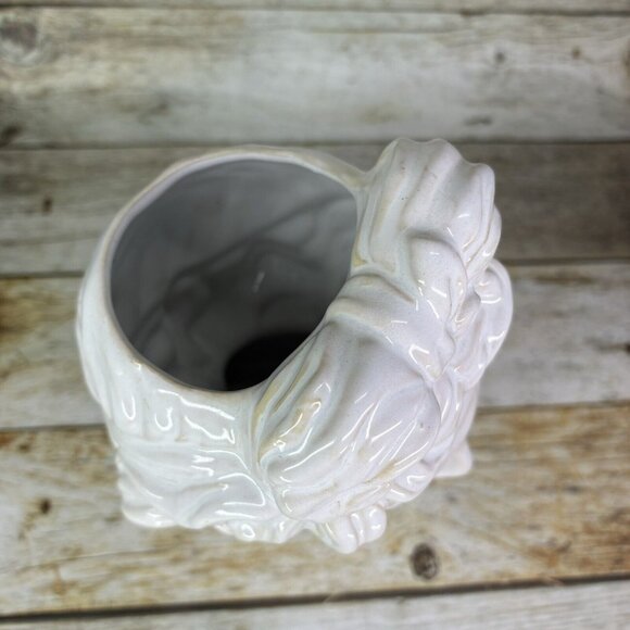 Hobby Lobby Facile Head Bust Glossy White Ceramic Open Top 10.5" T Table Decor - Picture 9 of 16